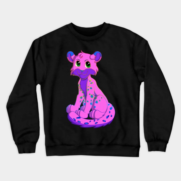 Snow leopard pink Crewneck Sweatshirt by InfernalFae